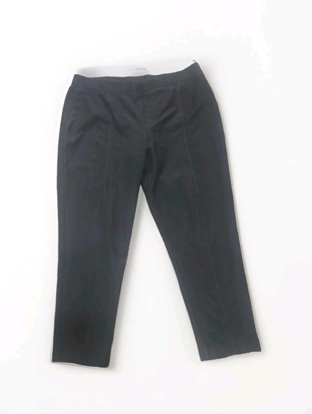 Soft Surroundings Front Seem Leggings Size L Cropped 32x23 Black